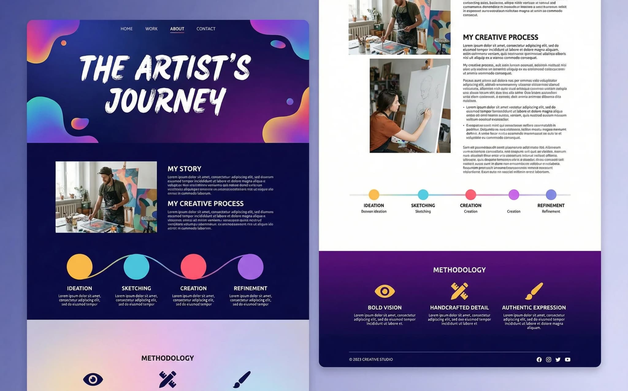 Creatives & Artists - website development showcase 7