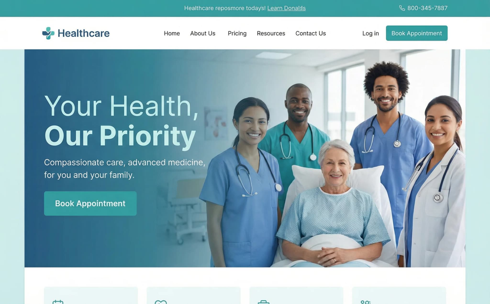 Website design example for Healthcare & Wellness