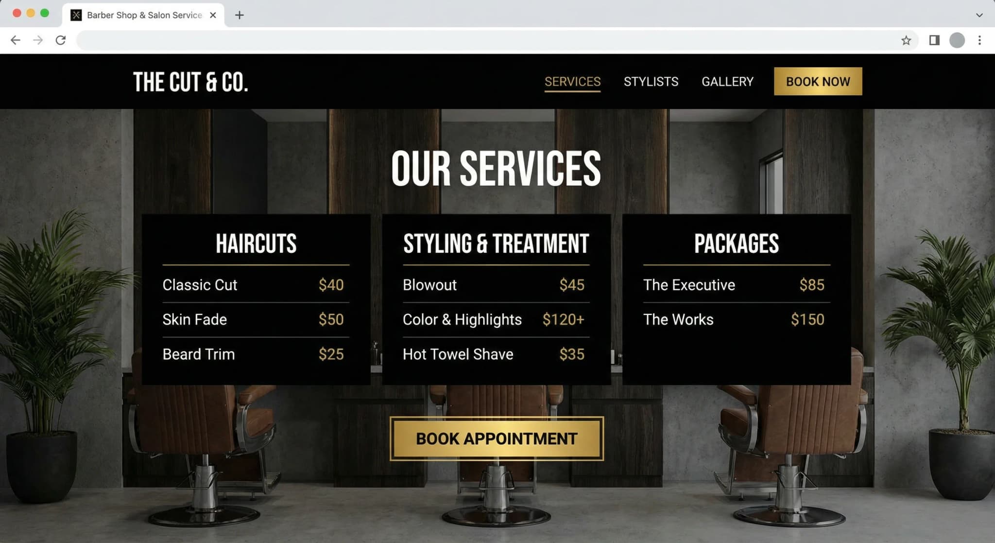 Websites for Barbers & Hairdressers