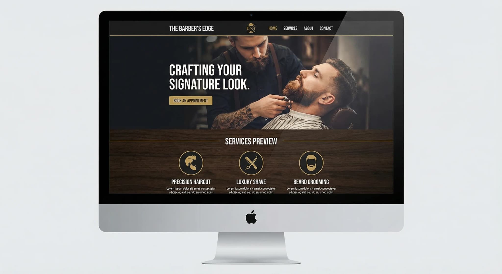 Barbers & Hairdressers - website development showcase 4