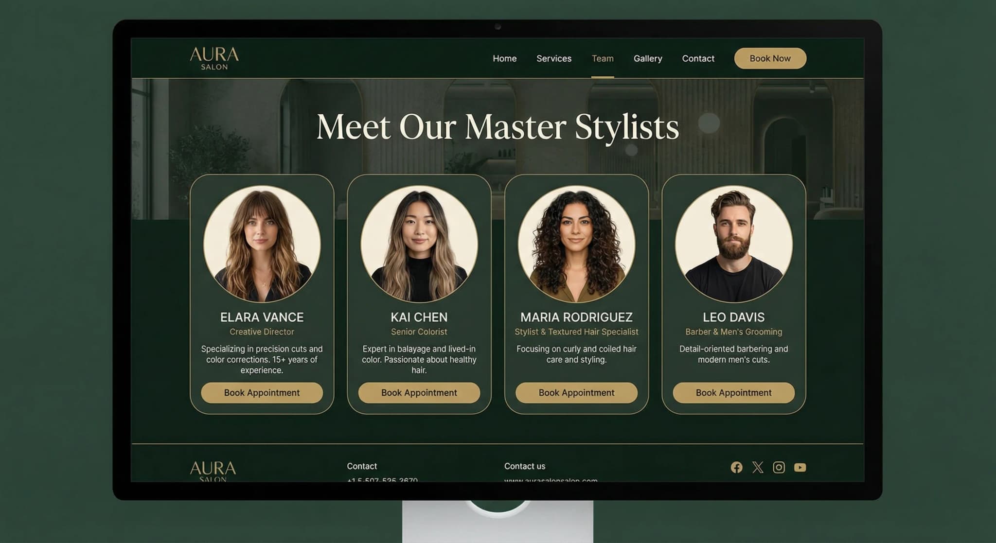 Barbers & Hairdressers - website development showcase 5