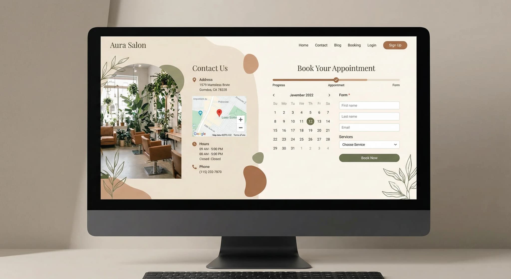 Barbers & Hairdressers - website development showcase 7