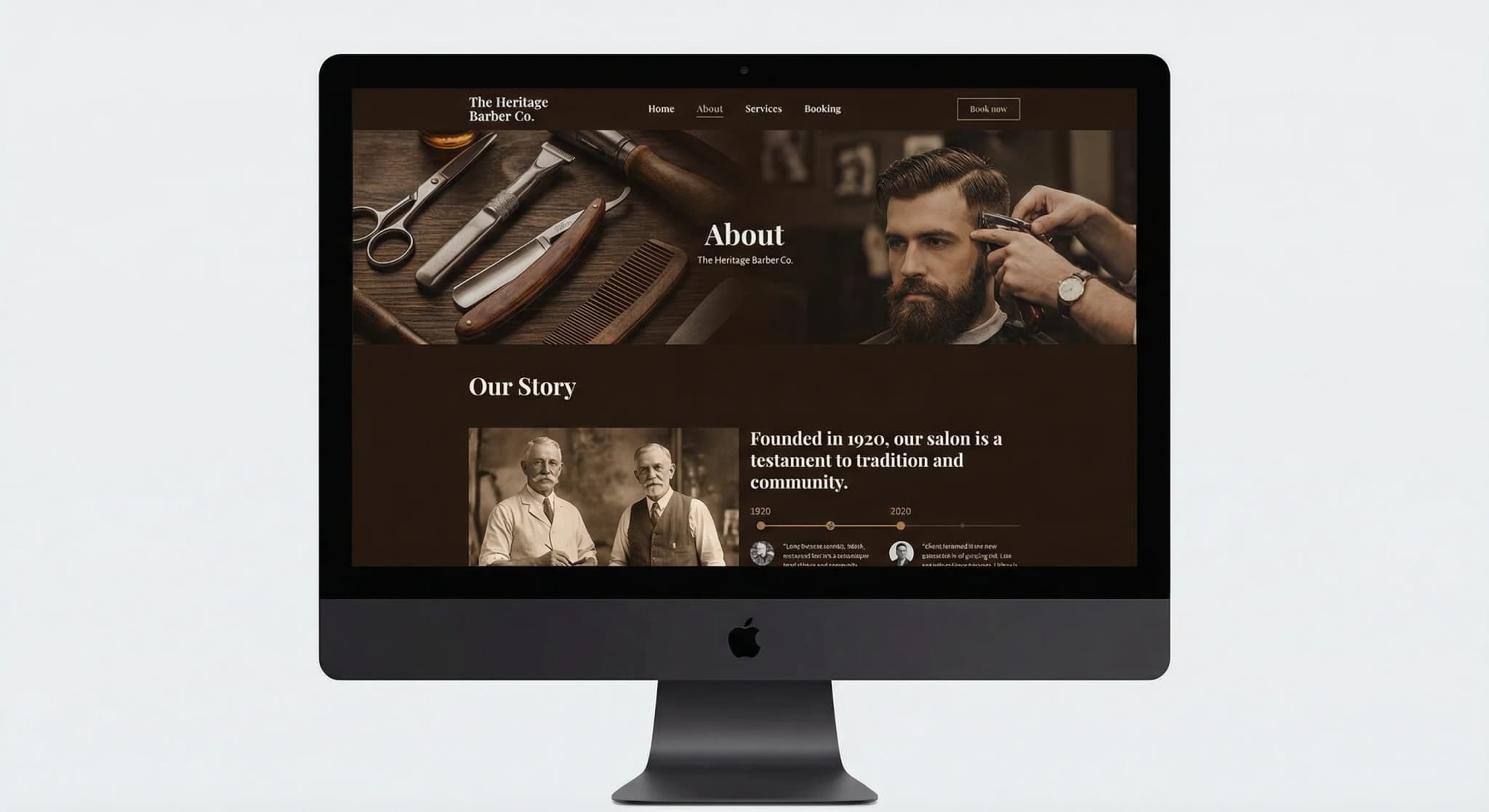 Barbers & Hairdressers - website development showcase 8