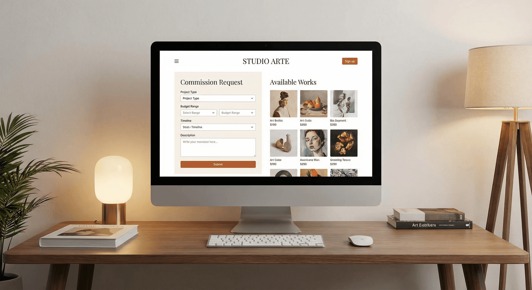 Creatives & Artists - website development showcase 4