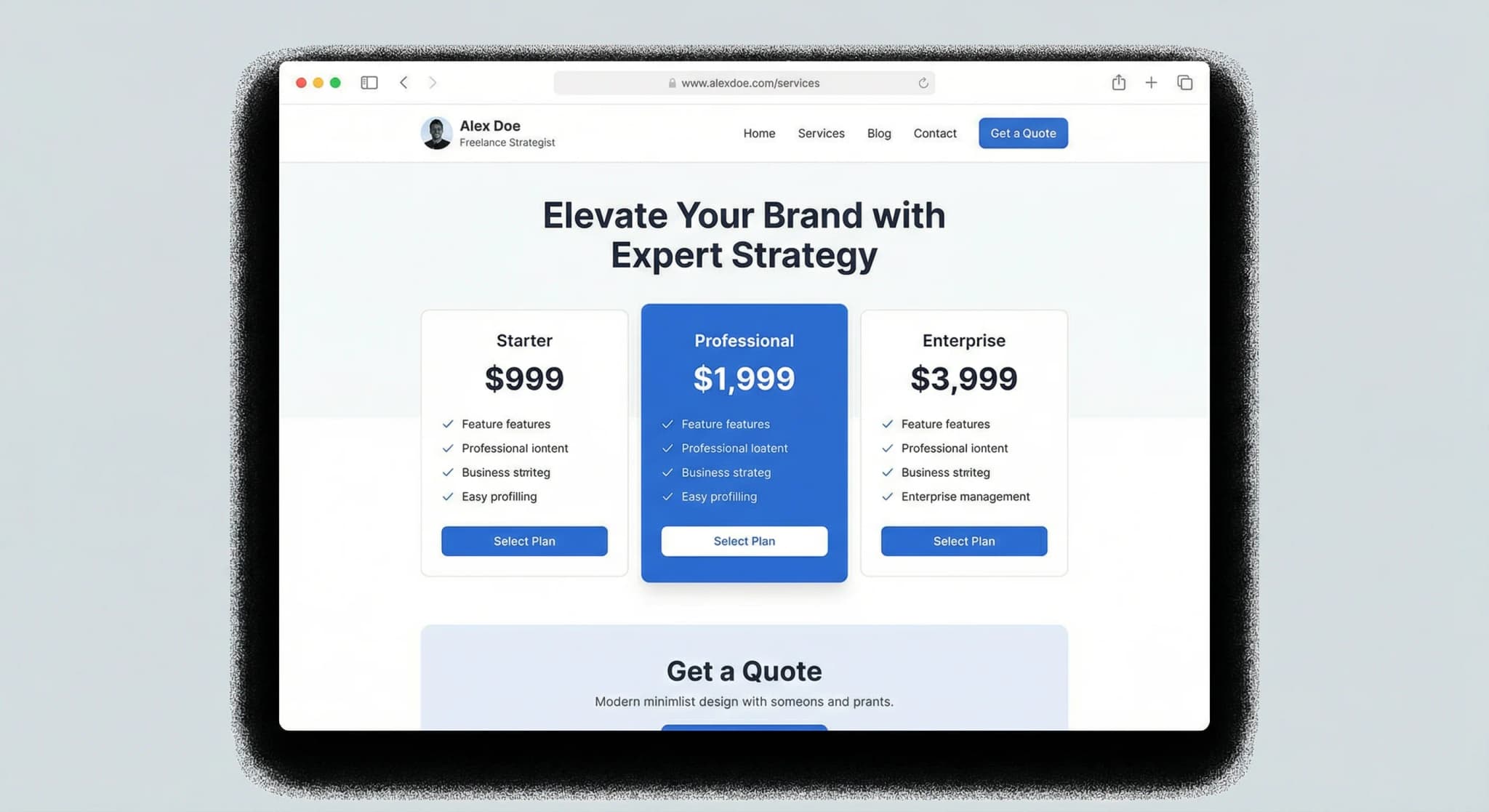 Freelancers & Consultants - website development showcase 8