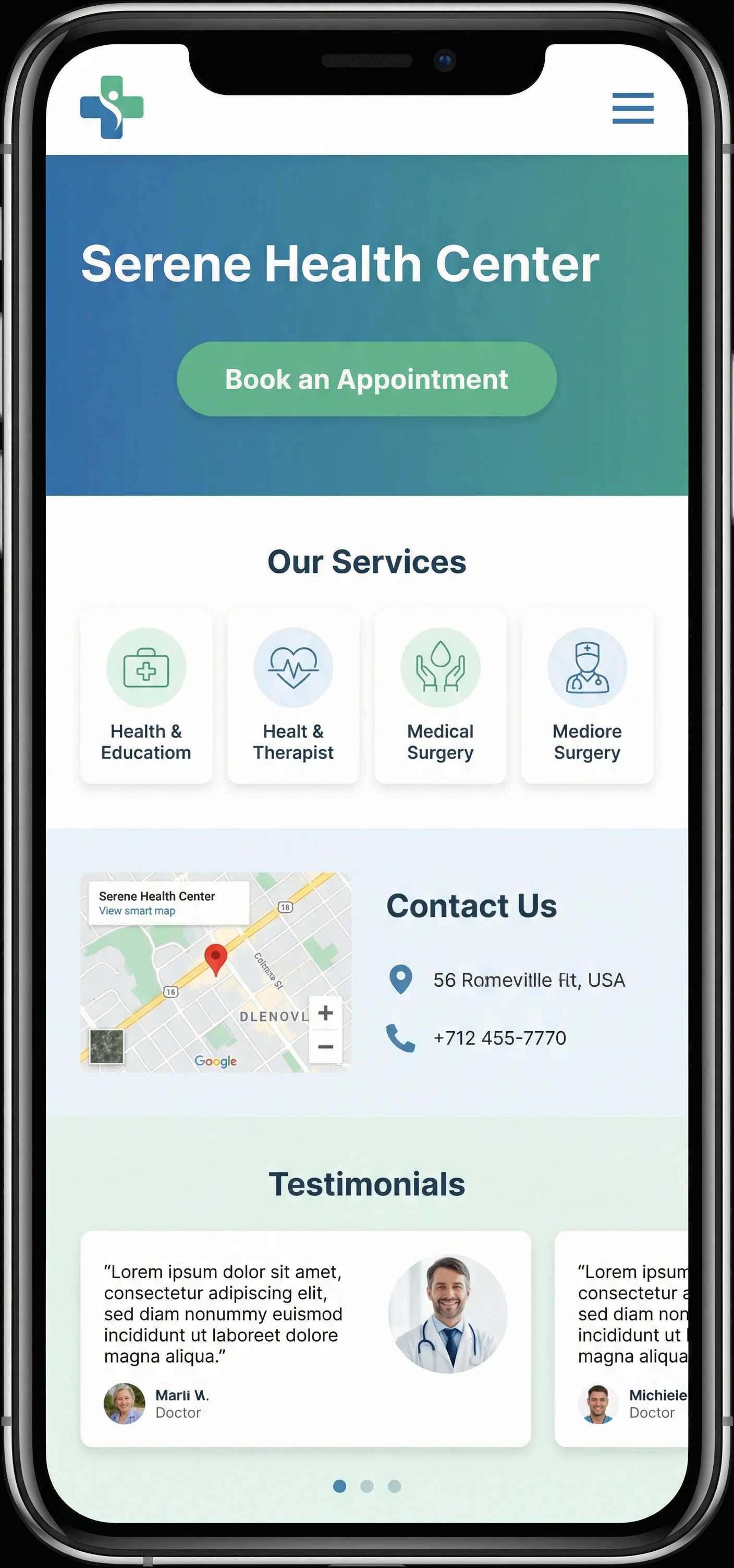 Healthcare & Wellness - website development showcase 2