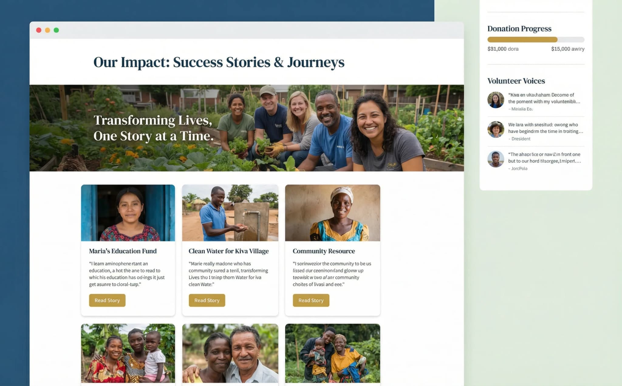 Nonprofits & Causes - website development showcase 3