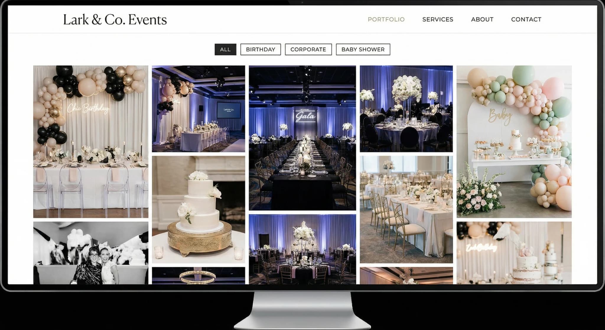 Party Planners - website development showcase 7