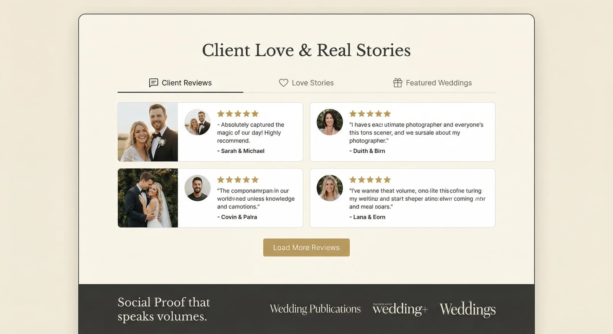 Photographers - website development showcase 7