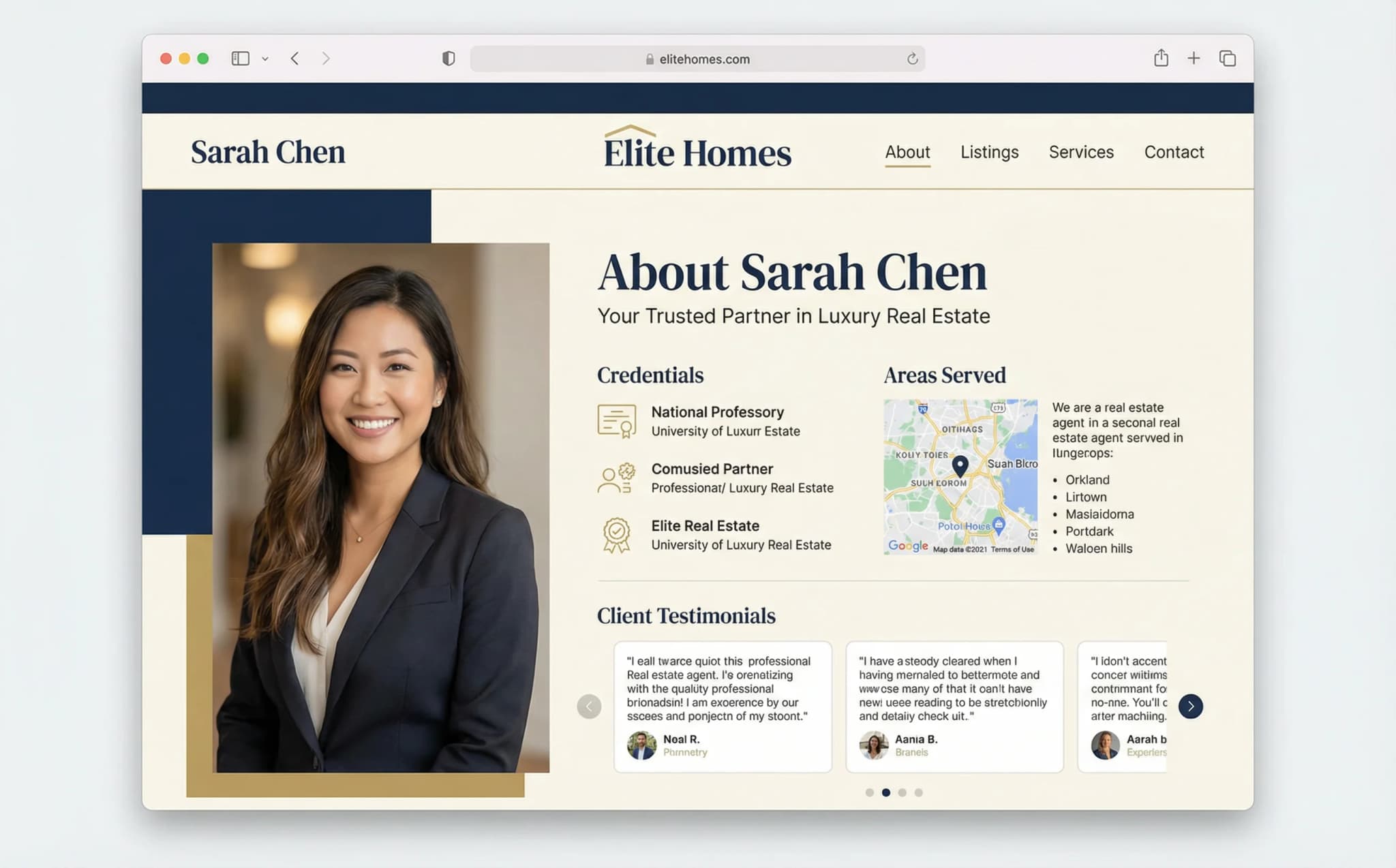 Real Estate & Property - website development showcase 5