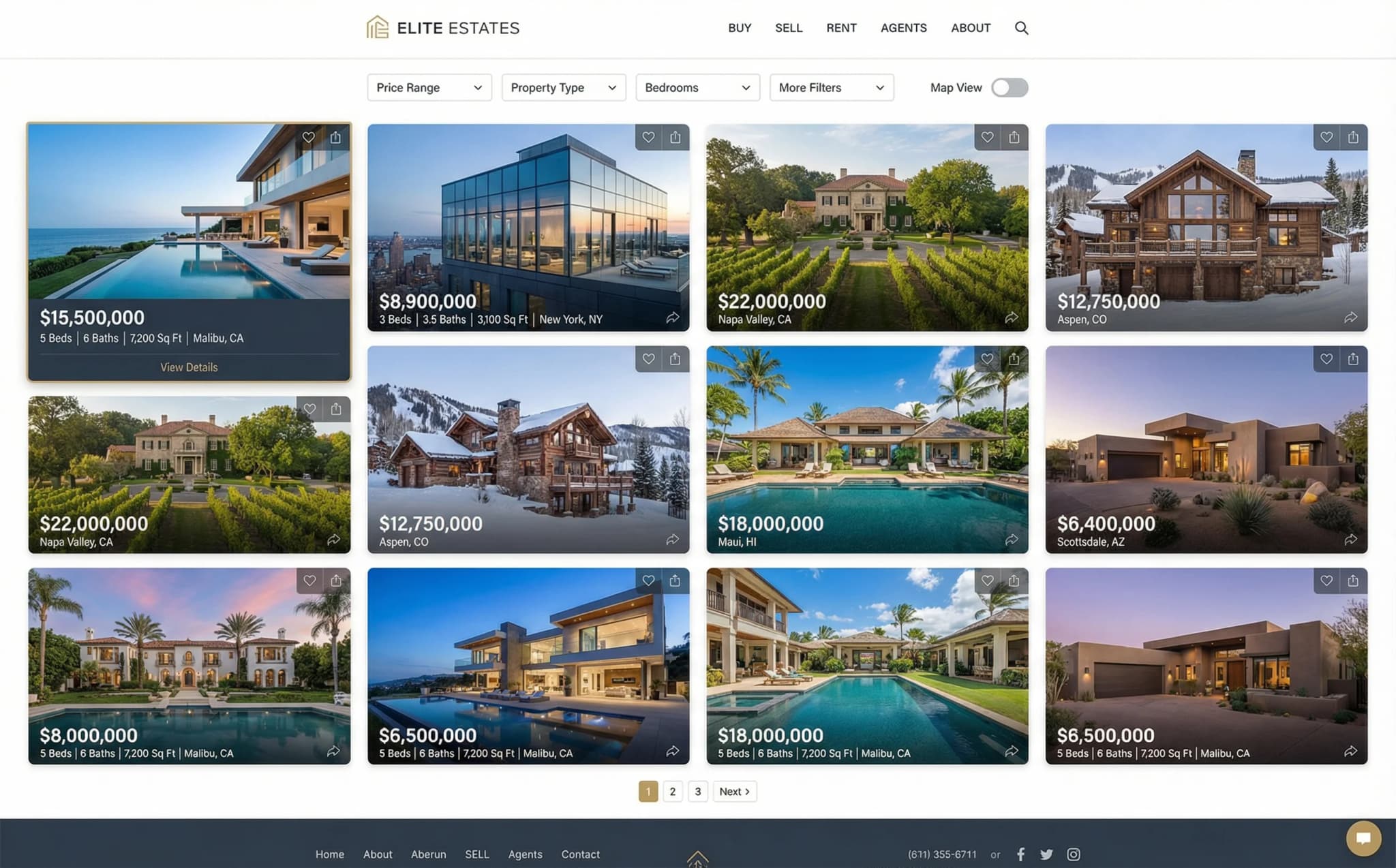 Real Estate & Property - website development showcase 3