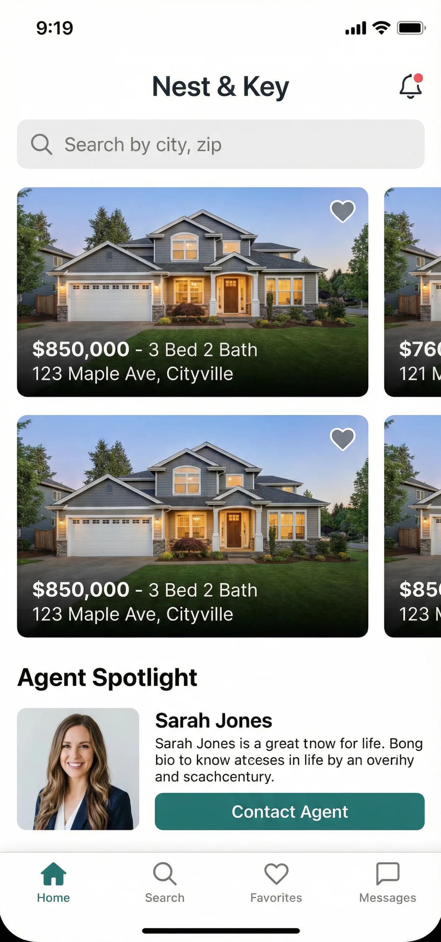 Real Estate & Property website on desktop, tablet, and mobile