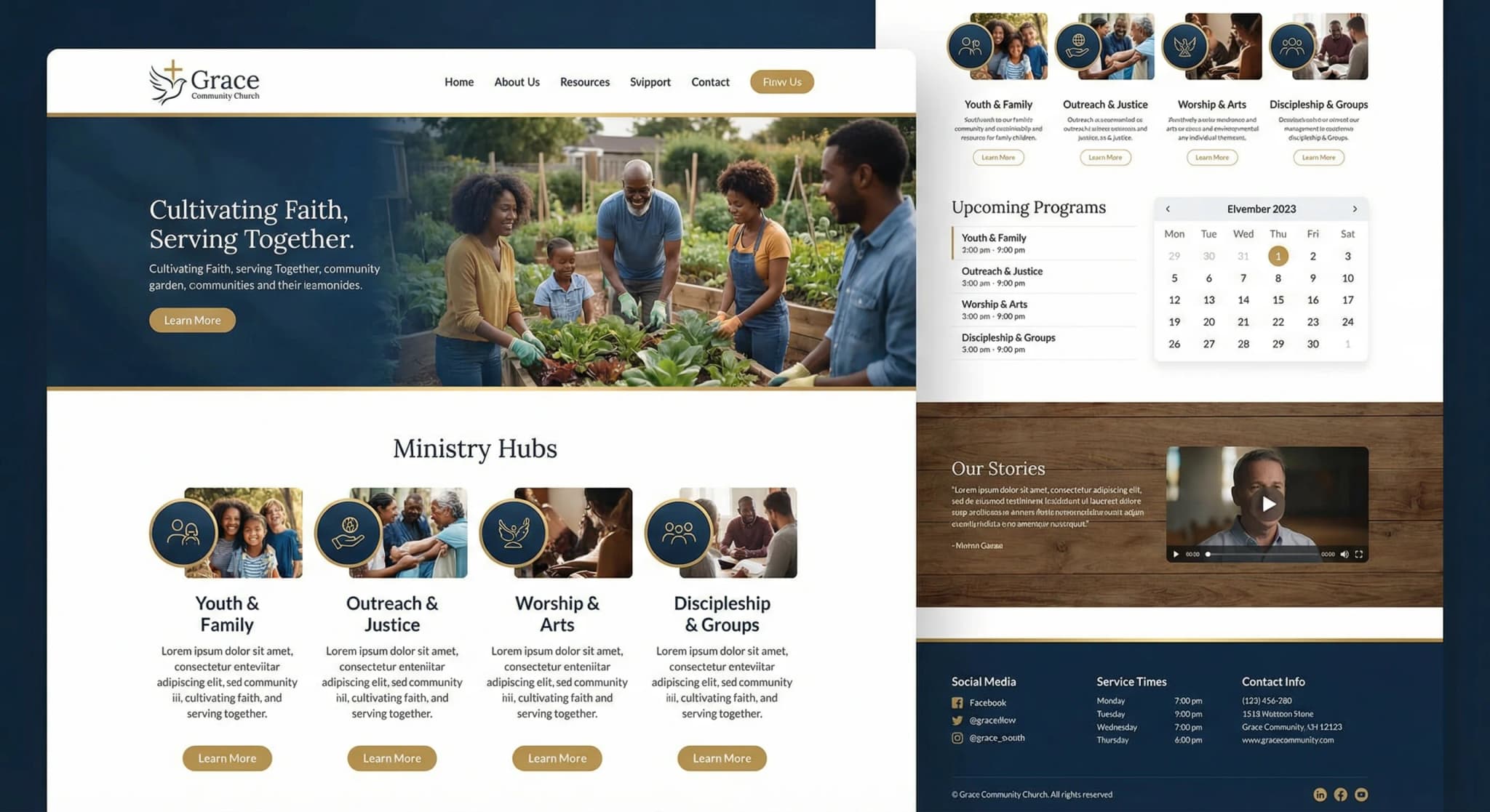 Religious Organizations - website development showcase 6