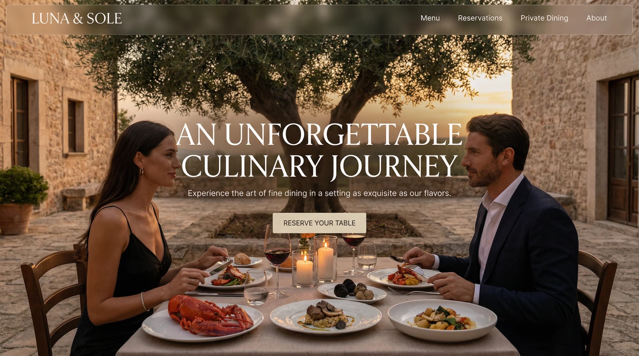 Website designs for restaurants, weddings, fitness, and creative professionals — modern and professional