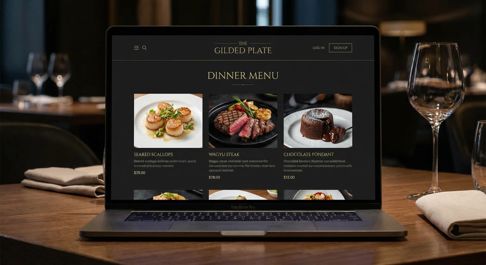 Restaurants & Cafés - website development showcase 3