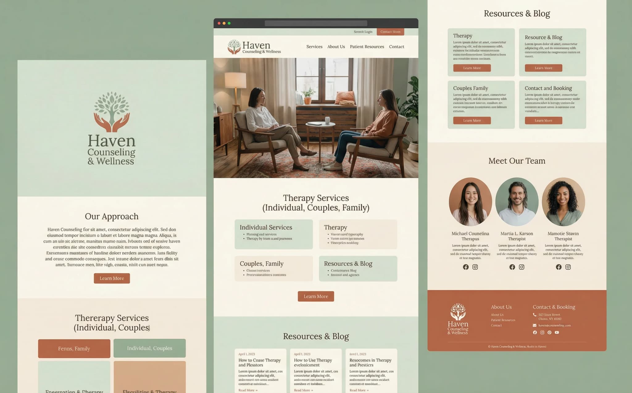 Social Workers & Psychiatrists website on desktop, tablet, and mobile