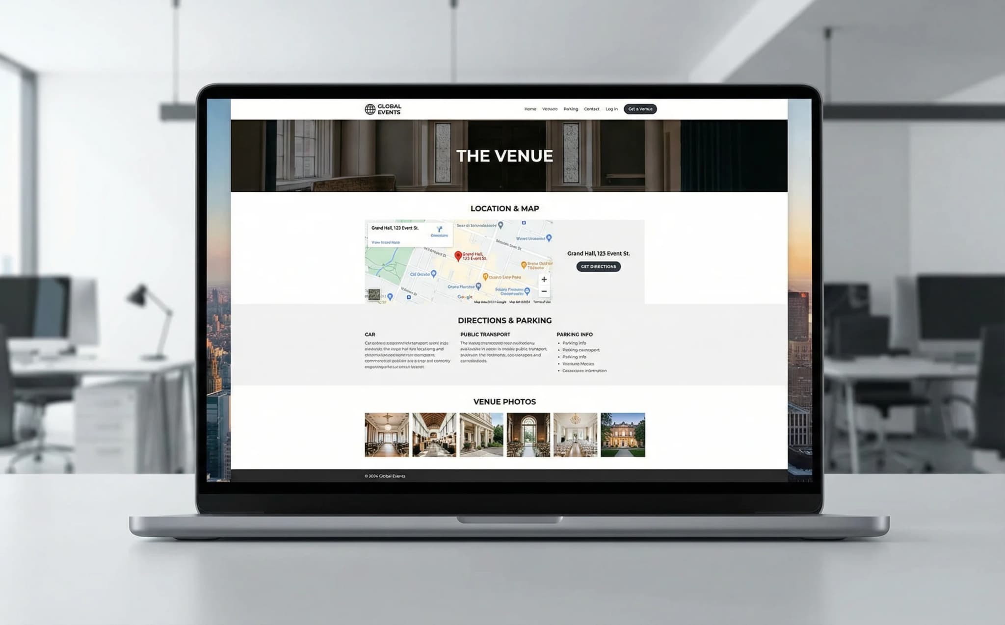 Special Events - website development showcase 7
