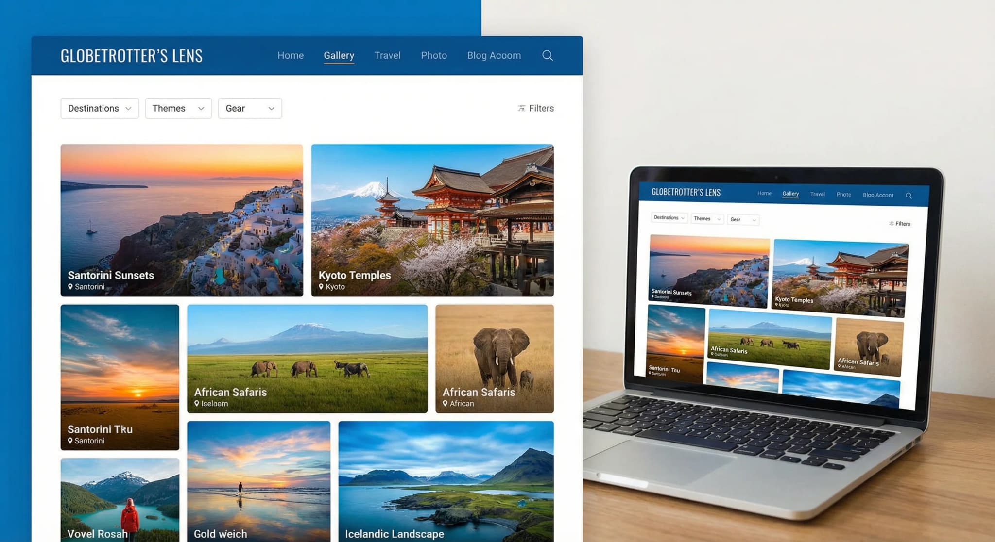 Travel Bloggers - website development showcase 3