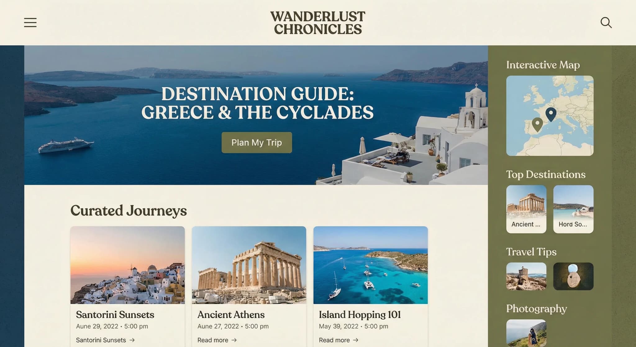 Travel Bloggers - website development showcase 6
