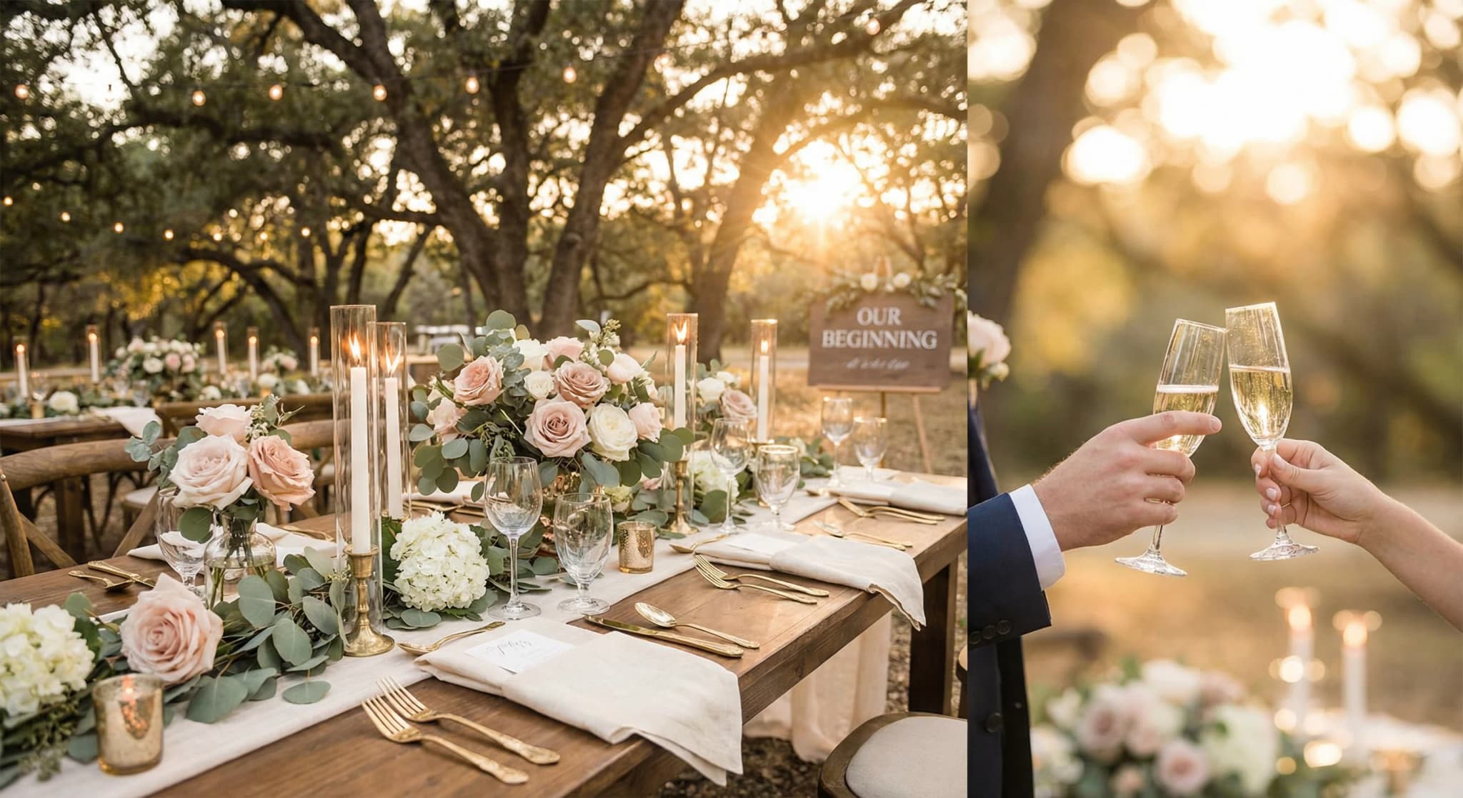 Weddings & Events website design example